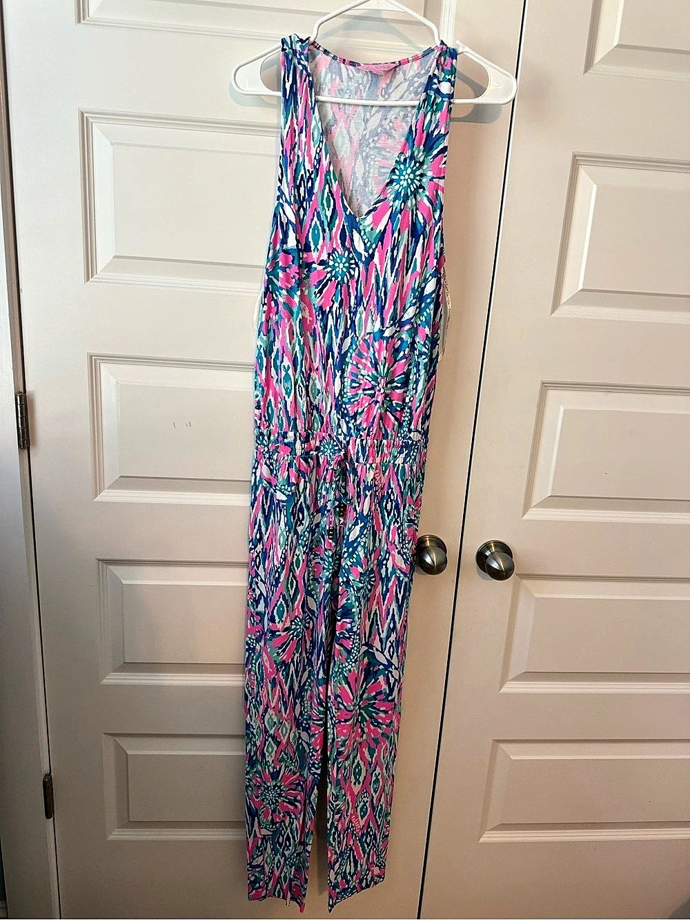 Lilly Pulitzer Paulina Jumpsuit Pink & Blue
